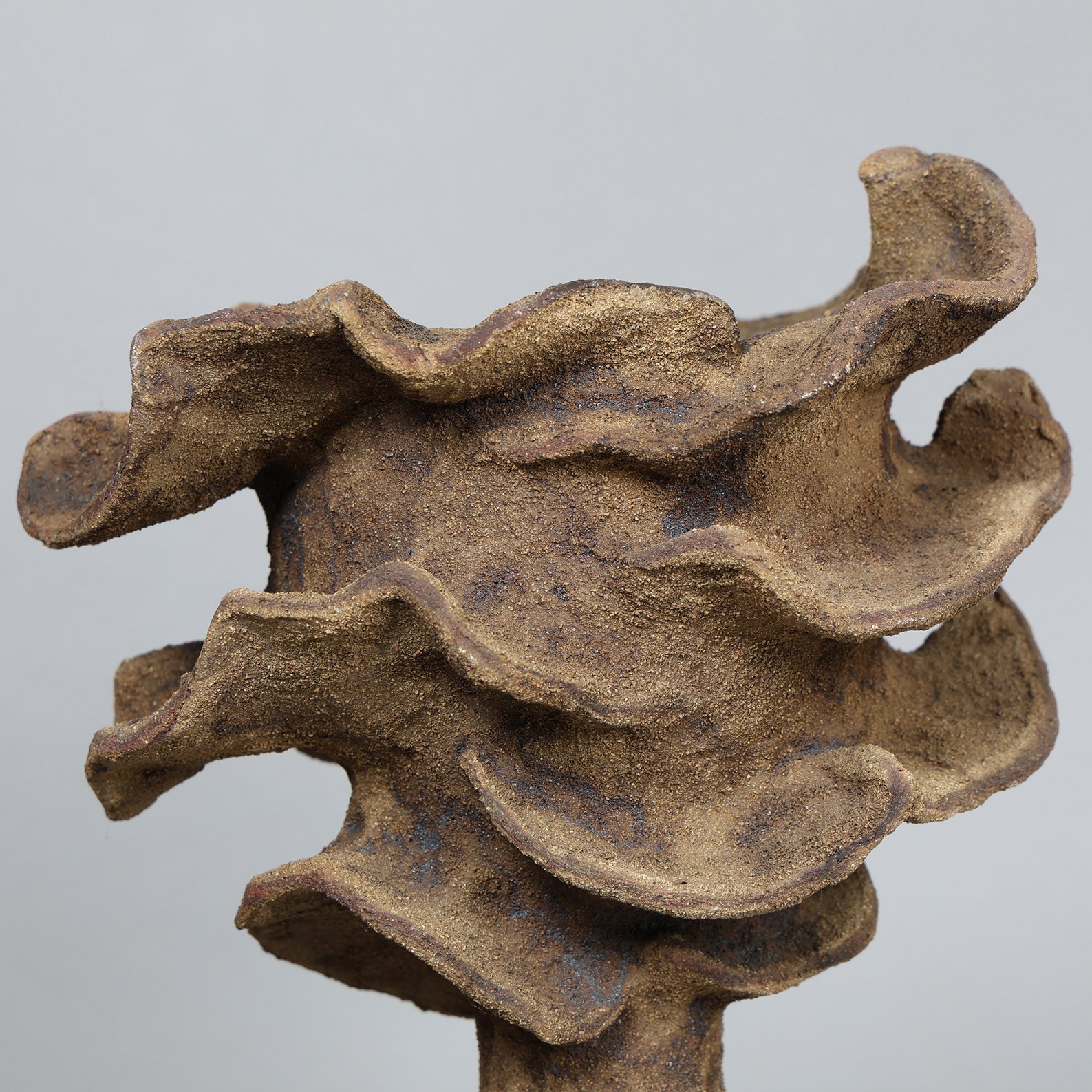 Sculptural Brutalist Vase by British Ceramicist Clive Brooker